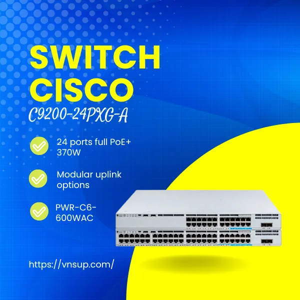 Thiết bị chuyển mạch Switch Cisco C9200-24PXG-A